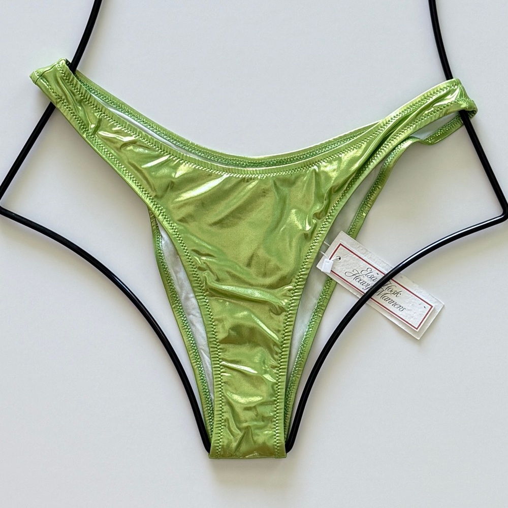 Heavy Manners High Cut Cheeky Bikini Bottom - Minimal Coverage - Ultra High Cut